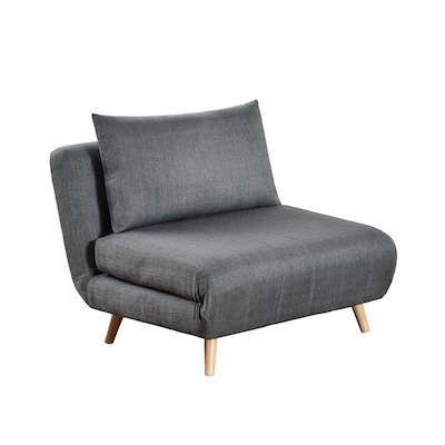 Flash Furniture Shaw Fabric Convertible Tri-Fold Sleeper Chair, Armless, Dark Gray (BOBSBS031DKGRY)