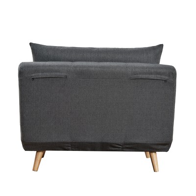 Flash Furniture Shaw Fabric Convertible Tri-Fold Sleeper Chair, Armless, Dark Gray (BOBSBS031DKGRY)