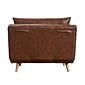 Flash Furniture Shaw LeatherSoft Convertible Tri-Fold Sleeper Chair, Armless, Brown (BOBSBS031BRN)