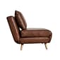 Flash Furniture Shaw LeatherSoft Convertible Tri-Fold Sleeper Chair, Armless, Brown (BOBSBS031BRN)
