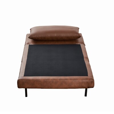 Flash Furniture Shaw LeatherSoft Convertible Tri-Fold Sleeper Chair, Armless, Brown (BOBSBS031BRN)