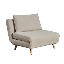 Flash Furniture Shaw Boucle Convertible Tri-Fold Sleeper Chair, Armless, Cream (BOBSBS031CRMBCL)