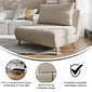 Flash Furniture Shaw Boucle Convertible Tri-Fold Sleeper Chair, Armless, Cream (BOBSBS031CRMBCL)