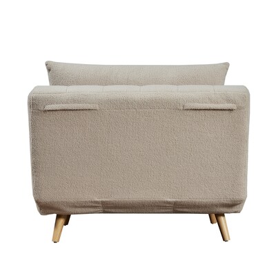 Flash Furniture Shaw Boucle Convertible Tri-Fold Sleeper Chair, Armless, Cream (BOBSBS031CRMBCL)
