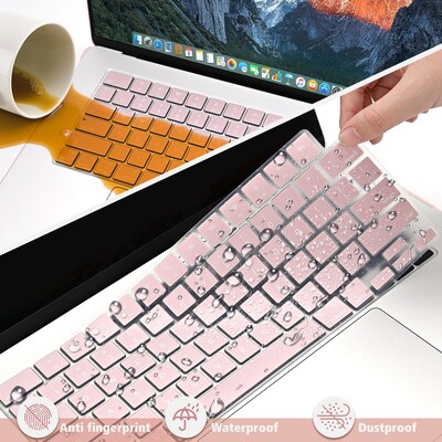 TechProtectus Hard-Shell Case/Keyboard Cover for Apple 15" Macbook Air 2023 M2, Rose Quartz (TP-RQ-MA15M2)