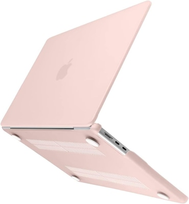 TechProtectus Hard-Shell Case/Keyboard Cover for Apple 15" Macbook Air 2023 M2, Rose Quartz (TP-RQ-MA15M2)