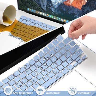 TechProtectus Hard-Shell Case/Keyboard Cover for Apple 15 Macbook Air 2023 M2, Serenity Blue (TP-SB