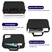 TechProtectus Shockproof Laptop Briefcase for 11-13 Laptops, Black (RTP-BK-BC13)