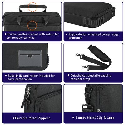 TechProtectus Shockproof Laptop Briefcase for 11-13" Laptops, Black (RTP-BK-BC13)