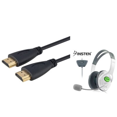 Insten 3FT HDMI Cable M/M+Premium Headset Microphone For Xbox360 Live