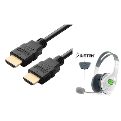 Insten 6 HDMI HD AV Cable+Premium Headset Microphone For Xbox360 Live US Quick!