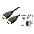 Insten 6 HDMI HD AV Cable+Premium Headset Microphone For Xbox360 Live US Quick!