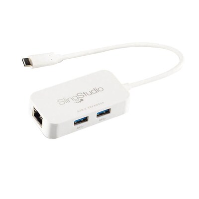 Sling Media SlingStudio 2 Port USB-C Expander, White (SLINGSTUDIOUSB)