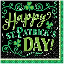 Amscan St. Patricks Day Clover Me Lucky Lunch Napkins, 125/Pack (711906)