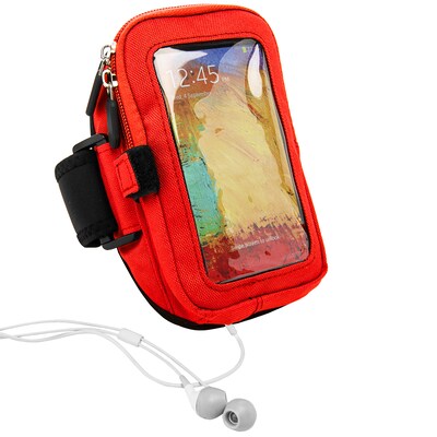 Vangoddy Universal Sport Pouch Cell Phone Workout Armband, Red (SAMAMB616)