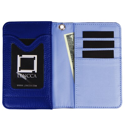 Lencca Universal Cellphone Cross body Bag Clutch wallet, Royal Sky (LENLEA107)