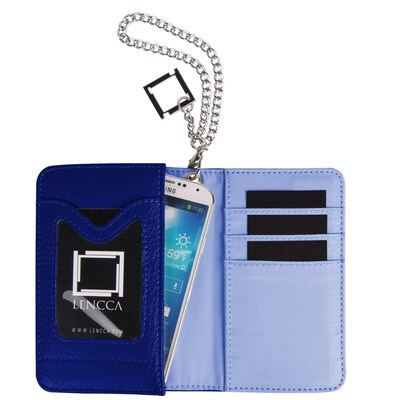 Lencca Universal Cellphone Cross body Bag Clutch wallet, Royal Sky (LENLEA107)