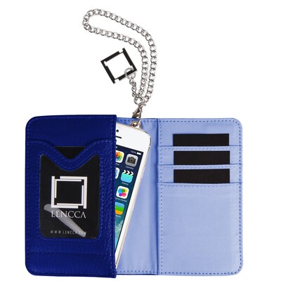 Lencca Universal Cellphone Cross body Bag Clutch wallet, Royal Sky (LENLEA107)