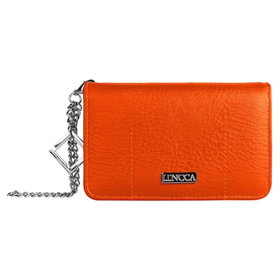Lencca Universal Cellphone Cross body Bag Clutch wallet, Orange Tan (LENLEA104)