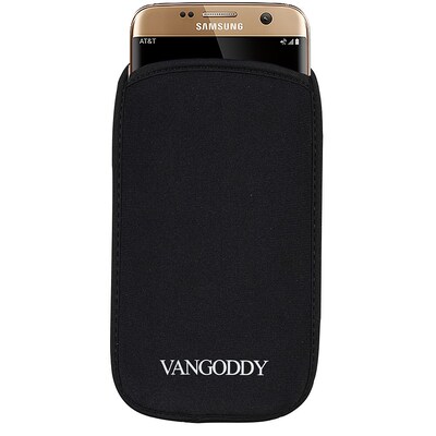 Vangoddy Universal Cellphone Neoprene Pouch Sleeve, Black (CELLEA325)