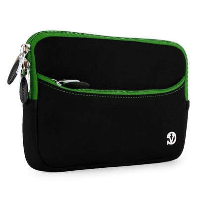 Vangoddy Neoprene Slim Tablet Sleeve Fits 7 Inch Tablet, Black Green (RDYLEA674)