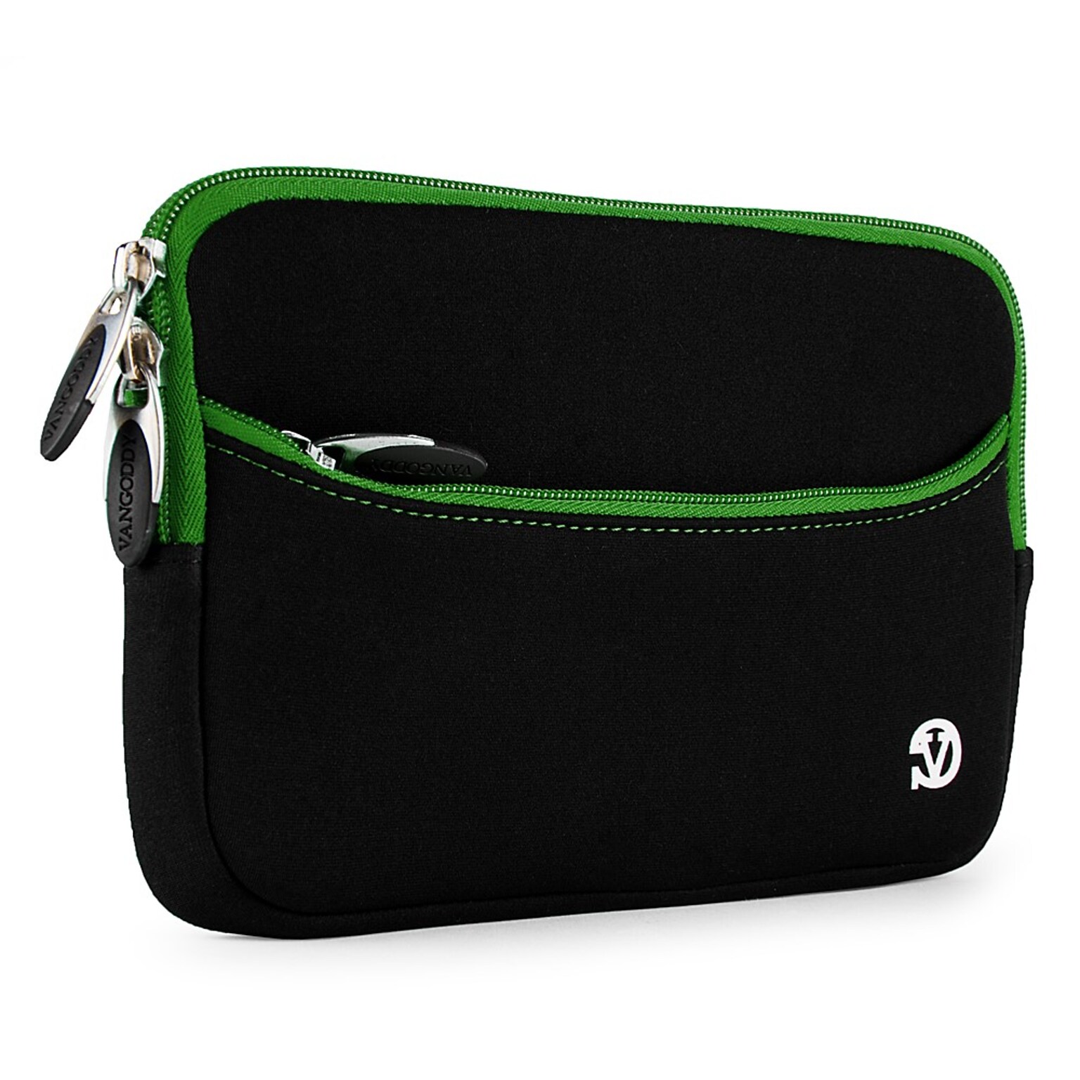 Vangoddy Neoprene Slim Tablet Sleeve Fits 7 Inch Tablet, Black Green (RDYLEA674)