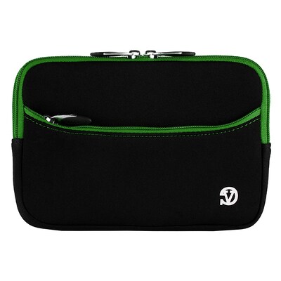 Vangoddy Neoprene Slim Tablet Sleeve Fits 7 Inch Tablet, Black Green (RDYLEA674)