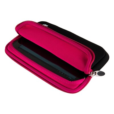 Vangoddy Neoprene Slim Tablet Sleeve Fits 7 Inch Tablet, Black Pink (RDYLEA673)