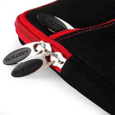 Vangoddy Neoprene Slim Tablet Sleeve Fits 7 Inch Tablet, Black Red (RDYLEA671)
