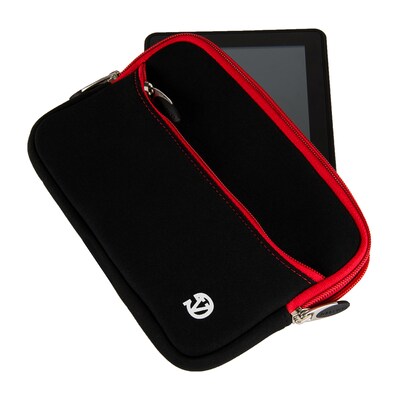 Vangoddy Neoprene Slim Tablet Sleeve Fits 7 Inch Tablet, Black Red (RDYLEA671)