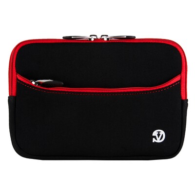 Vangoddy Neoprene Slim Tablet Sleeve Fits 7 Inch Tablet, Black Red (RDYLEA671)