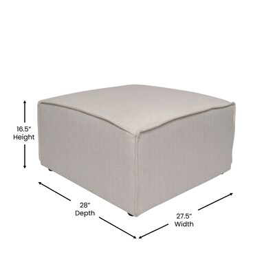 Flash Furniture Bridgetown Fabric Modular Sectional Ottoman Seat, Cream (ISIT2231OTCRM)