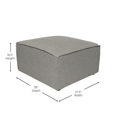 Flash Furniture Bridgetown Fabric Modular Sectional Ottoman Seat, Gray (ISIT2231OTGRY)