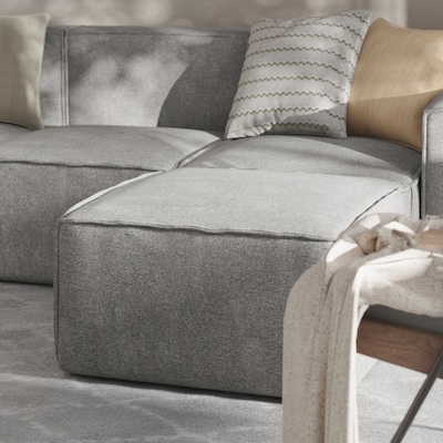 Flash Furniture Bridgetown Fabric Modular Sectional Ottoman Seat, Gray (ISIT2231OTGRY)