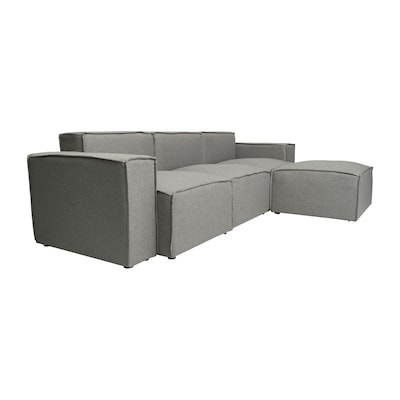 Flash Furniture Bridgetown Fabric Modular Sectional Sofa, Gray, 4-Pieces (ISIT22314SECGRY)