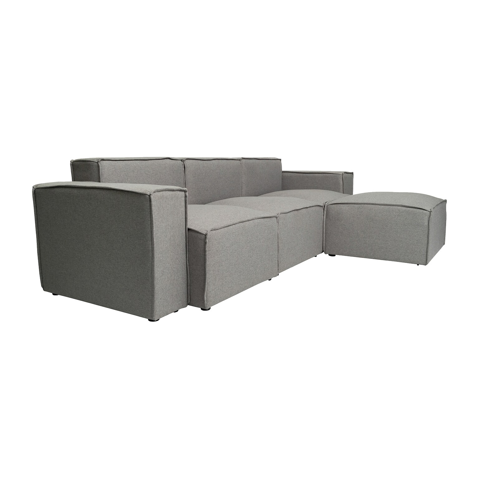 Flash Furniture Bridgetown Fabric Modular Sectional Sofa, Gray, 4-Pieces (ISIT22314SECGRY)