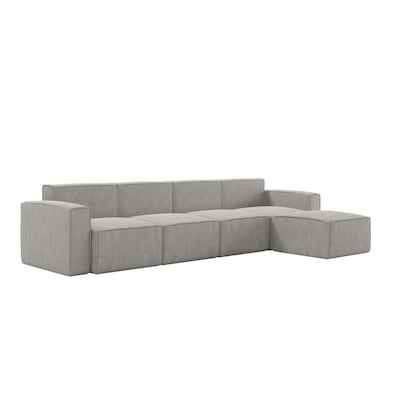 Flash Furniture Bridgetown Fabric Modular Sectional Sofa, Gray, 5-Pieces (ISIT22315SECGRY)