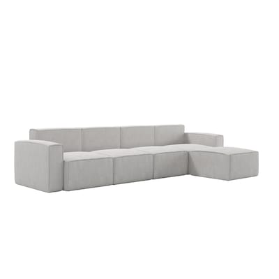 Flash Furniture Bridgetown Fabric Modular Sectional Sofa, Cream, 5-Pieces (ISIT22315SECCRM)