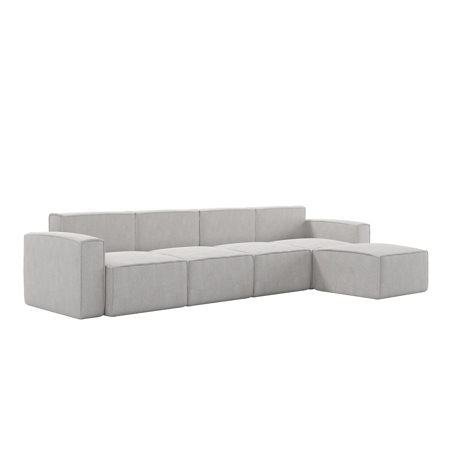 Flash Furniture Bridgetown Fabric Modular Sectional Sofa, Cream, 5-Pieces (ISIT22315SECCRM)