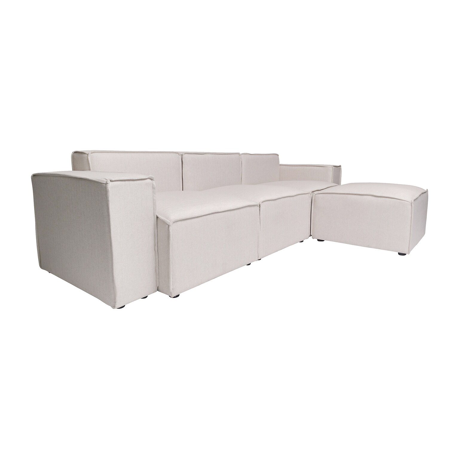 Flash Furniture Bridgetown Fabric Modular Sectional Sofa, Cream, 4-Pieces (ISIT22314SECCRM)