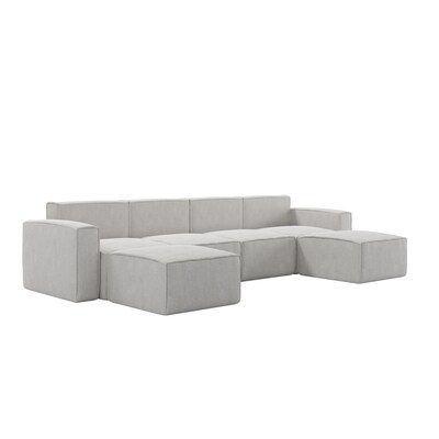 Flash Furniture Bridgetown Fabric Modular Sectional Sofa, Cream, 6-Pieces (ISIT22316SECCRM)