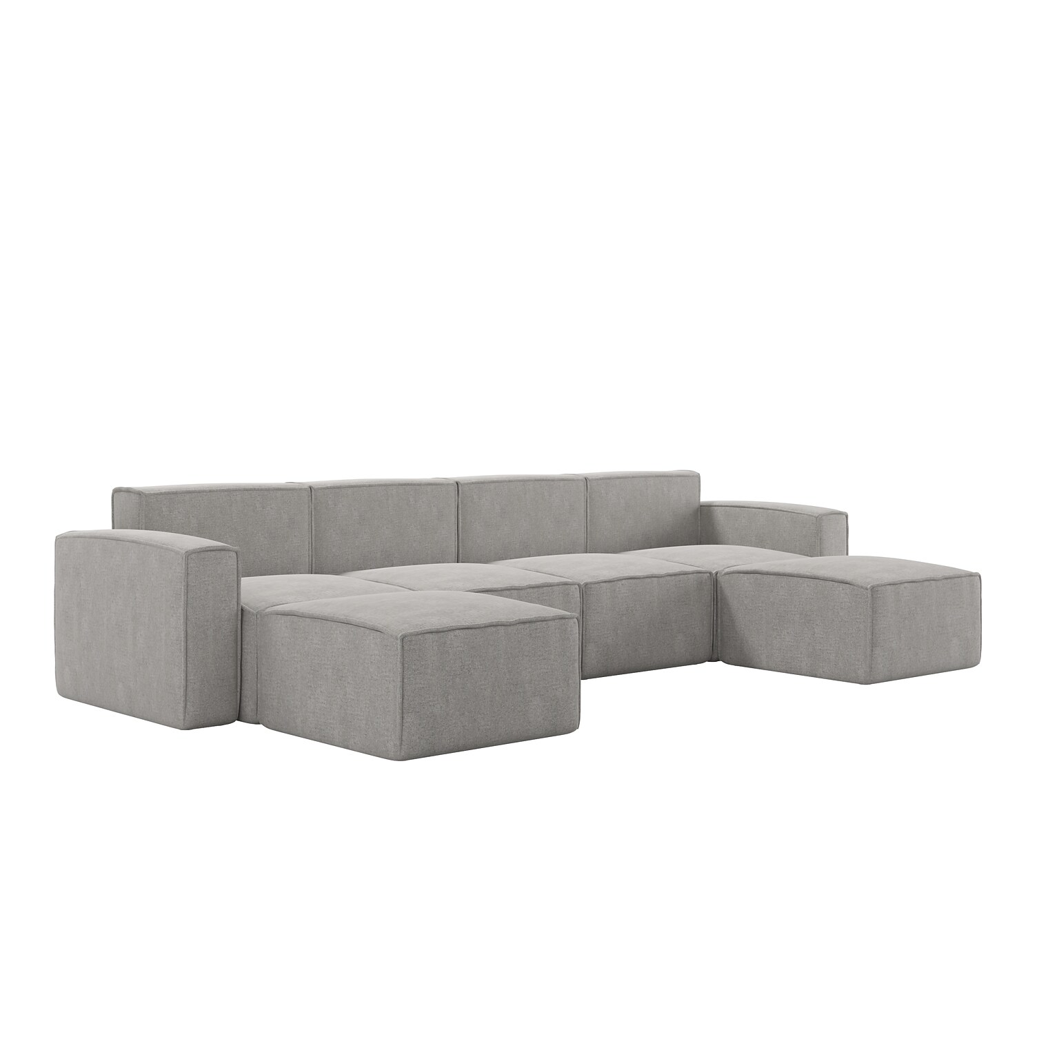 Flash Furniture Bridgetown Fabric Modular Sectional Sofa, Gray, 6-Pieces (ISIT22316SECGRY)