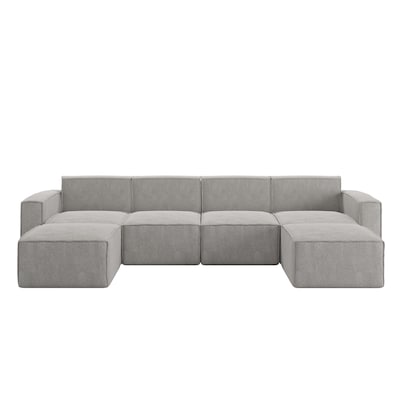 Flash Furniture Bridgetown Fabric Modular Sectional Sofa, Gray, 6-Pieces (ISIT22316SECGRY)