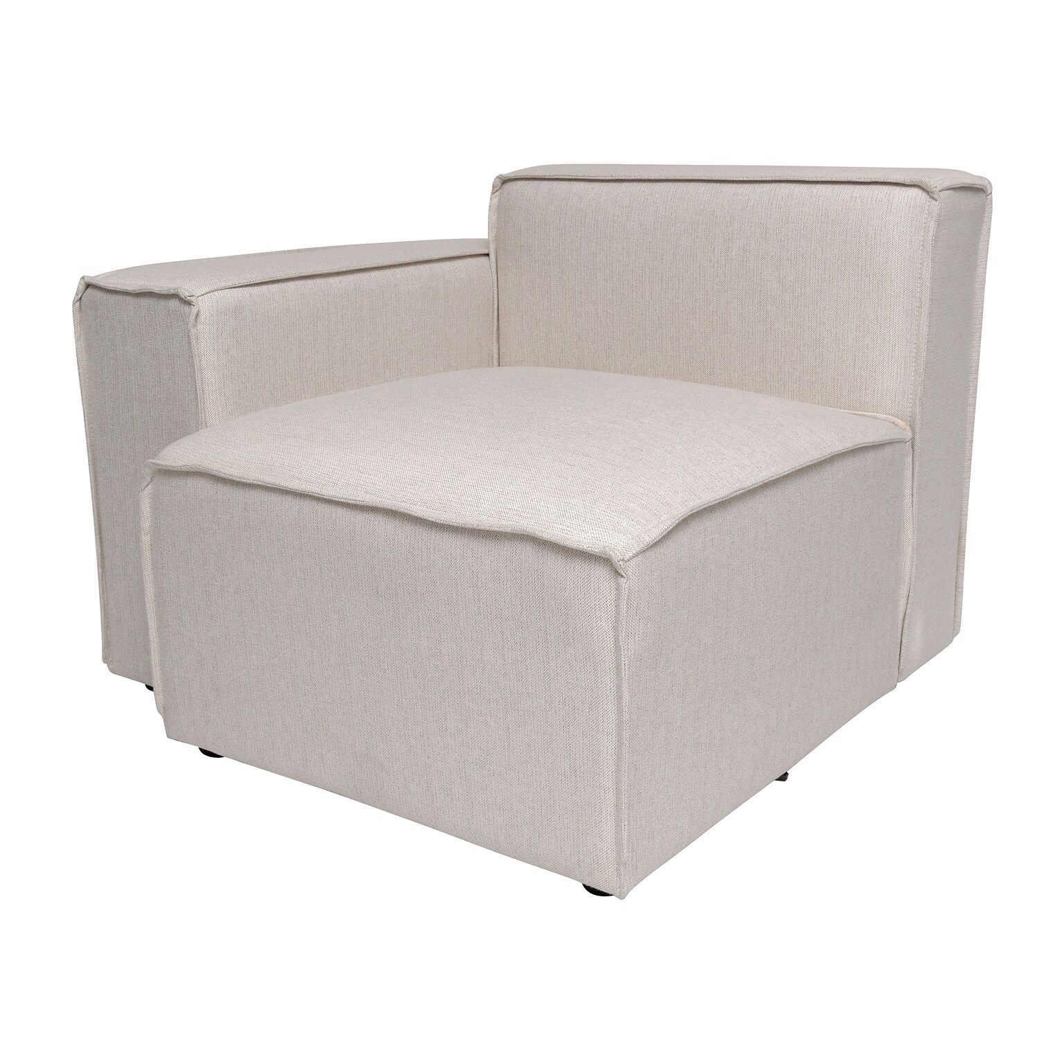 Flash Furniture Bridgetown Fabric Modular Left Side Sectional Seat with Arm Rest, Cream (ISIT2231LCCRM)