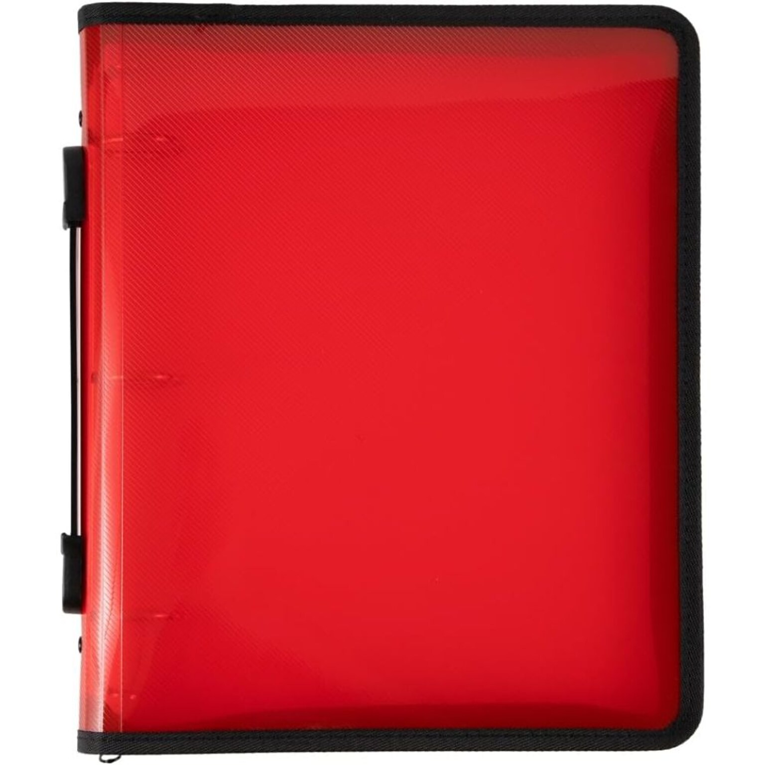 JAM PAPER Zipper 1/2 3-Ring Binder, Red (400738571)