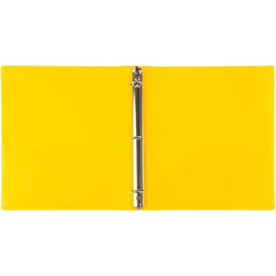 JAM PAPER 1" 3-Ring Binder, Yellow (PB75239YE)