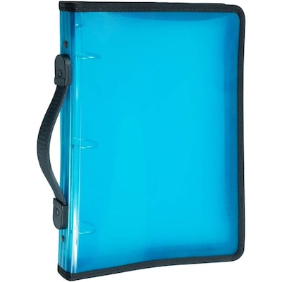 JAM Paper Zipper 1-1/2 3-Ring Binder, Blue (400738569)