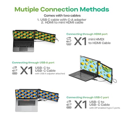 Mobile Pixels Inc. DUEX Max 14.1" 60 Hz LCD Slide-out Monitor, Black (101-1007P06)