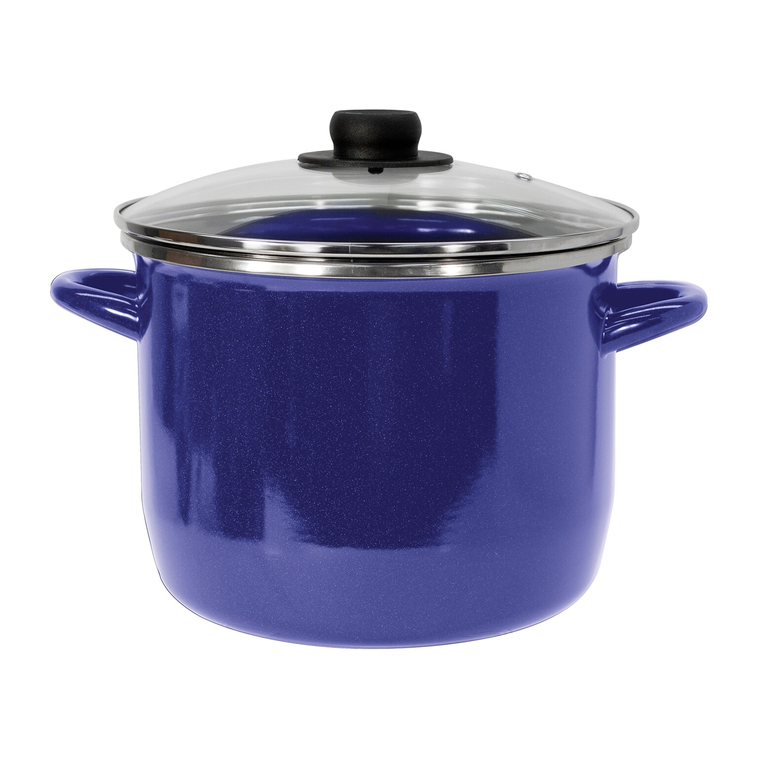 EKCO Enamel on Steel 8-Qt. Straight Covered Stockpot, Blue (62071)