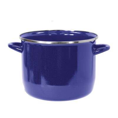 EKCO Enamel on Steel 8-Qt. Straight Covered Stockpot, Blue (62071)